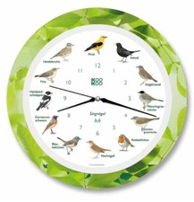 KOOKOO Wanduhr Singvögel Funk