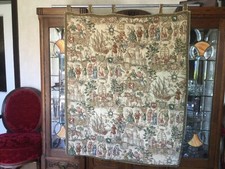 Antiker Wandteppich, schöner Wandvorhang 135 x 105 cm 