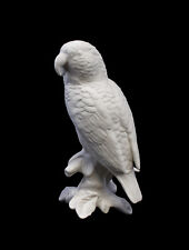 9959231-d Ens Porzellan Figur Papagei weiß bisquit Vogel H16cm