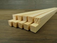 20 Quadratstäbe Kiefer/Fichte ca. 13 x 13 x 1000 mm Bastelholz Leisten B-Sort.