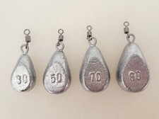 3er Pack 30gr-80gr Birnenblei mit Öse und Karpfenwirbel, Grundblei, Karpfenblei,