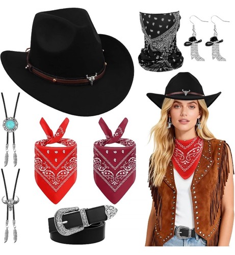 Cowgirl kostüm teiliges - kostüm, 8-teiliges