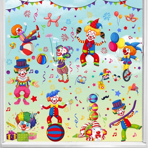 Blatt fensterbilder clown - 9,