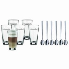 WMF Macchiato-Gläser Latte Macciato Set C&M 12tlg. 6 x Gläser 6 x Löffel B Ware