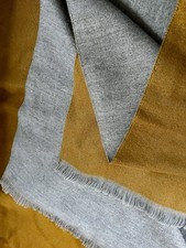 Schal Tuch Stola Grau Ocker