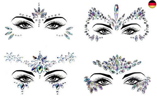 4pcs glitzersteine gesicht - 4pcs,