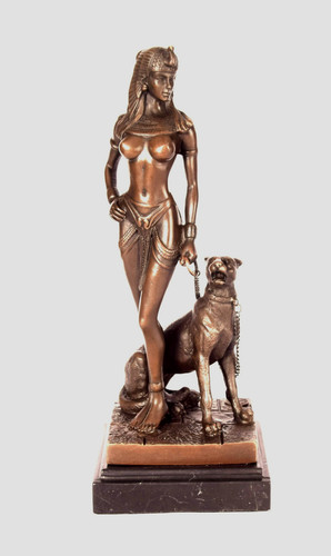 Bronzefigur kleopatra mit - kleopatra,