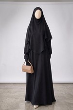 Abaya khimar set schwarz damen - abaya,