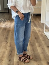 Barrel Leg Jeans 3D Denim