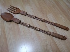 Holz gabel und löffel - gabel,