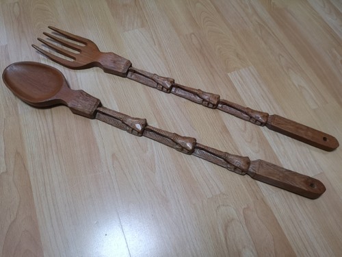 Holz gabel und löffel - gabel,
