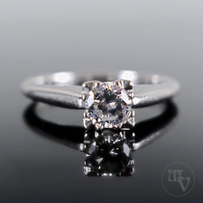 0,41ct Solitär Diamantring Brillantring Damenring 14kt 585 Weißgold Gr 55 17,5mm