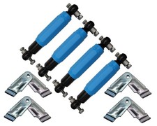 4x Set Radstoßdämpfer blau + Halter 1350 2700 kg Anhänger Achse für Alko Octagon