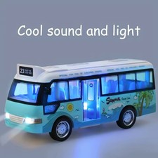 1:64 Schulbus Stadtbus Spielzeugauto – Licht & Ton – Rückzug Fahrzeug ABS