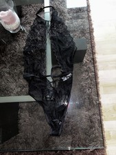 Sexy Dessous String Body Schwarze Spitze , Größe 38