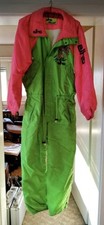 Elko Freestyle Retro Ski Anzug Neon Farben Grün Rosa Größe 46 Sehr Guter Zustand