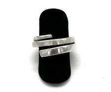 925/- Silberring, Bandring, Muster, Pierre Cardin, Gr. 53, 10 mm breit