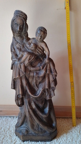 Holzfigur madonna mit - mit, und