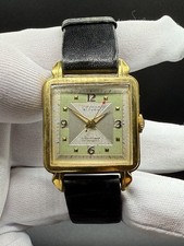 PREZIOSA  Art Déco Stil Herren Uhr 50er Vintage vergoldet Handaufzug Swiss Made