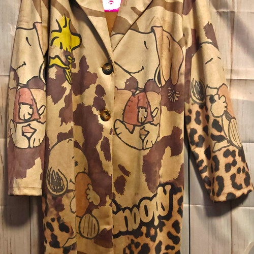 Damen mantel animalprint - damen,