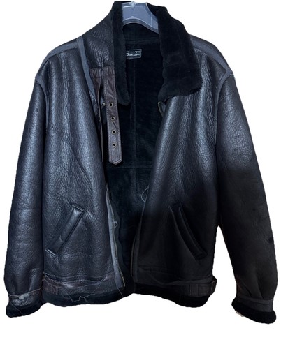 Black sheepskin leather - sheepskin,