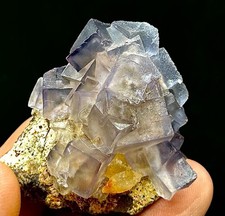 wunderschönes natürliches lila kubisches Fluorit Kristall Exemplar aus...