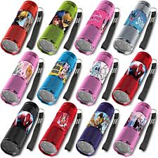 Kinder Taschenlampe LED Alu Minnie Ladybug Frozen Paw Patrol Stitch ab 10,90€
