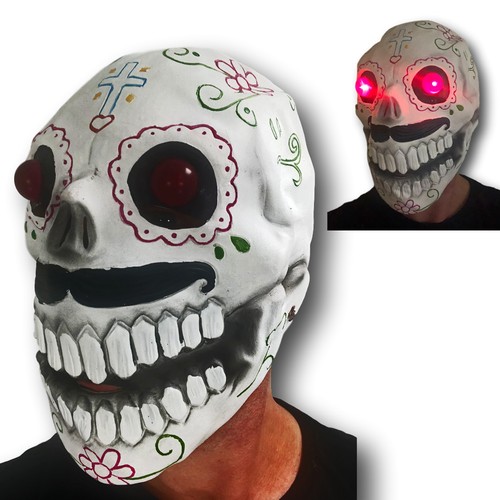 Sugar skull maske - sugar, mit