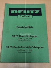 ORIGINAL Deutz 30ps 34ps Ersatzteilliste Traktor Schlepper MK6