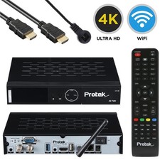 Protek X2 Twin 4K UHD H.265 HEVC E2 Linux 2.4 GHz WiFi 2x DVB-S2 Sat Receiver