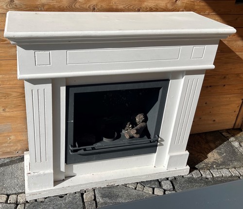 Kamin weis mit einsatz - mit, für