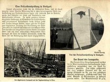 Brand des Lunaparks Wien * Polizeihund-Prüfung Stuttgart Momentaufnahmen v. 1910