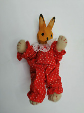 Osterdeko sitzender Osterhase 13,5 cm bekleidet Osterdeko Holz Hase