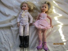 2 x Puppe Jolina Eiskunst und Reiterin Zapf Creation  beweglich  gelenkig