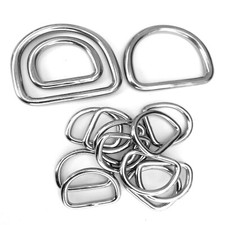 D-Ring Edelstahl A4 halbrund 3 4 5 6 8 mm Halbringe Stahlring geschweißt