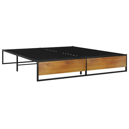 Bettgestell schwarz metall - schwarz,