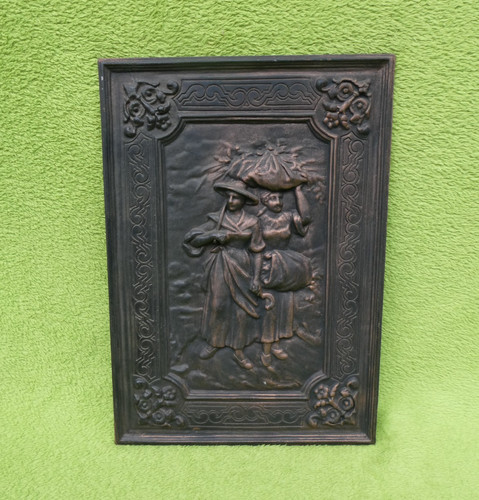 Gusseisen wandrelief frauen - gusseisen,
