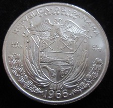 MDS PANAMA 1 BALBOA 1966 "VASCO NUNEZ DE BALBOA", SILBER  #AB