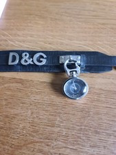 D&G Dolce & Gabbana Damen Armbanduhr Schwarzes Lederarmband Mit Uhr – Anhänger