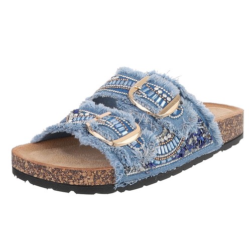 Damen mules mit strass und - mit,