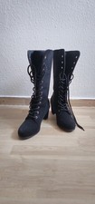 Schwarze Herbst Schnürstiefel