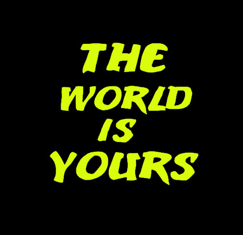 Aufkleber the world yours - aufkleber,
