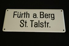 altes Emailschild  Fürth a