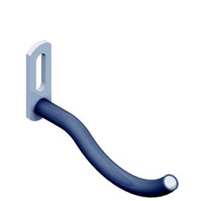 11406-00000= 2x Werkzeughalter gebogen 63x75 mm weiß Lochwand SL Element System