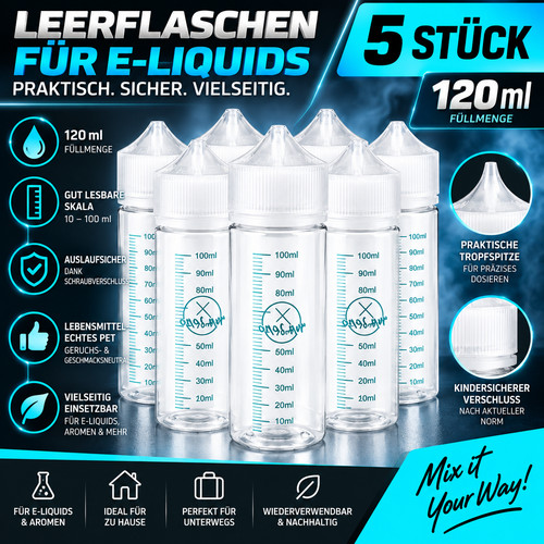 Vip vape leerflasche 120ml - vip,