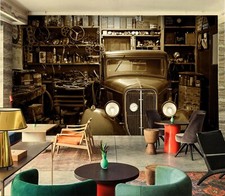 3D Retro Auto Q4404 Tapete