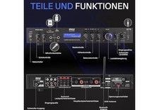 Pyle 200W HiFi Stereo Verstärker – 5-Kanal Receiver mit Radio & Bluetooth,