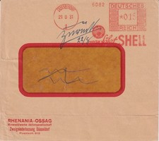 Deutsches Reich - Brief Freistempel Shell/Rhenania-Ossag AG Düsseldorf, 1931