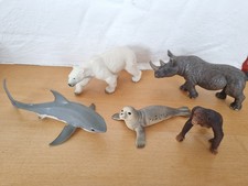 5x Schleich Zoo Tiere Nashorn