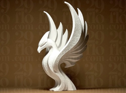 Elegante phönix skulptur - phönix, –